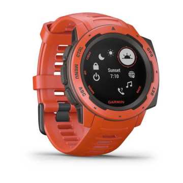 Foto Quadrante Orologio Garmin Instinct Rosso