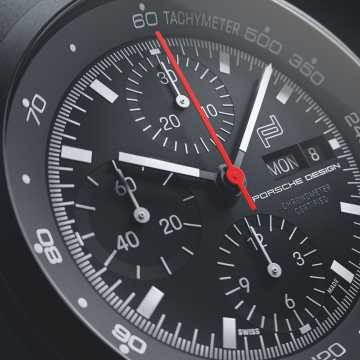 Foto Quadrante Orologio Porsche Design Chronograph 1 - All Black Number Edition
