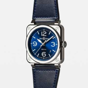 Foto Cassa Orologio Bell-Ross BR 03 Blue Steel BR03A-BLU-ST-SCA