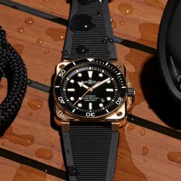 Foto Quadrante Orologio Bell&Ross BR-03 Diver Black Bronze