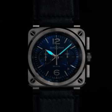 Foto Lume Orologio Bell&Ross BR-03 Chrono Blue Steel