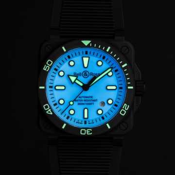 Foto Lume Orologio Bell&Ross BR-03 Diver Full Lume Ceramic
