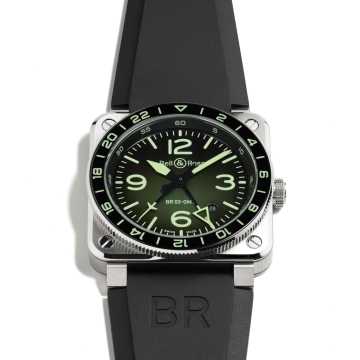 Foto Quadrante Foto Cassa Orologio Bell&Ross BR-03 GMT Green Lum