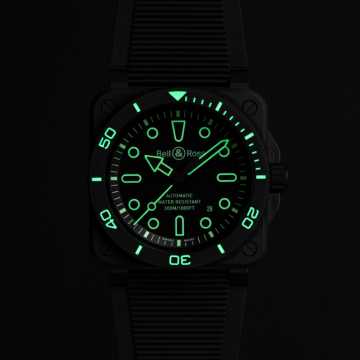 Foto Lum Orologio Bell&Ross BR-03 Diver Lum Outline BR03A-D-OL-CE/SRB