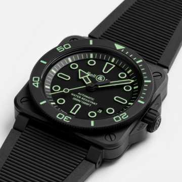 Foto Quadrante Orologio Bell&Ross BR-03 Diver Lum Outline BR03A-D-OL-CE/SRB