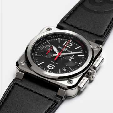 Foto Cassa Orologio Bell&Ross BR-03 Chrono Black Steel
