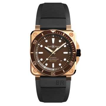 Foto Cnturino Caucciù Orologio BR 03-92 Diver Brown Bronze