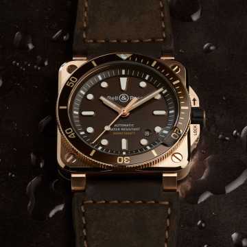 Foto Quadrante Orologio BR 03-92 Diver Brown Bronze