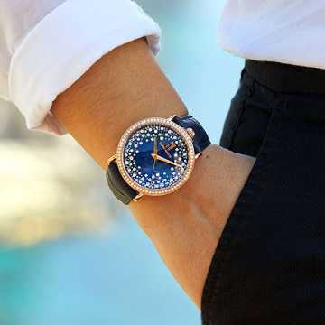 Foto Polso Orologio Retrò 38mm Blue Rose Gold