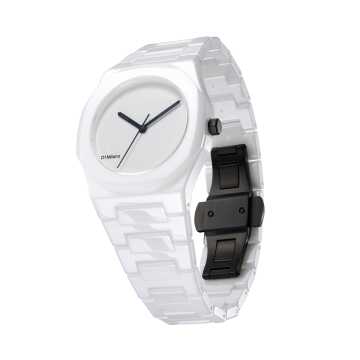 Foto Profilo Orologio D1 Milano Ceramica Pure White