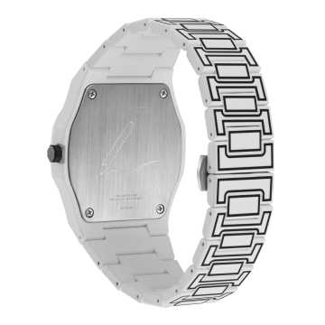 Foto Fondello Orologio D1 Milano Polycarbon White Sketch D1-PCBJ34