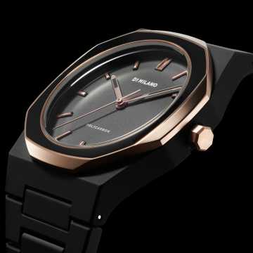 Foto Cassa Orologio D1 Milano Polycarbon Black Mesh PCBJ35