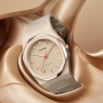 Foto Cassa Orologio D1 Milano Polycarbon Taupe Mesh PCBJ36