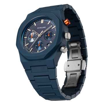 Foto Profilo Orologio D1 Milano Polychrono Neptune Blue