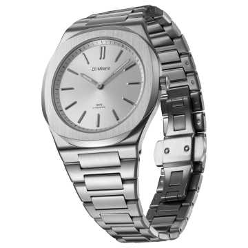 Foto Quadrante Orologio D1 Milano Ultra Thin Groovy Silver
