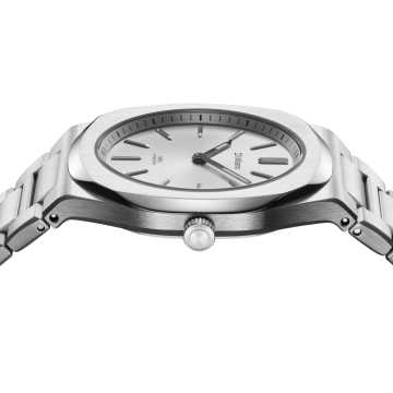Foto Cassa Orologio D1 Milano Ultra Thin Groovy Silver 