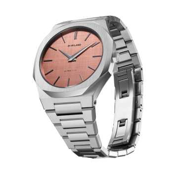 Foto Profilo Foto Fondello Orologio D1 Milano Salmon Ultra Thin Bracelet