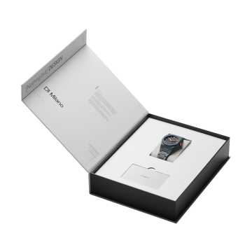 Foto Box Orologio D1 Milano Polycarbon Blue 