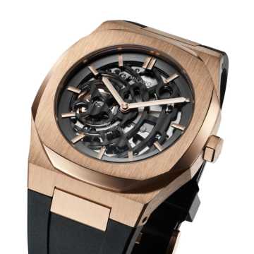 D1 MILANO - ROSE GOLD SKELETON RUBBER 41.5 MM