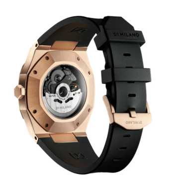 D1 MILANO - ROSE GOLD SKELETON RUBBER 41.5 MM