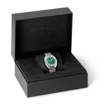 Foto Box Orologio Doxa Sub200T Diamonds Sea Emerald