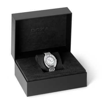 Foto Box Orologio Doxa Sub200T Diamonds Whitepearl