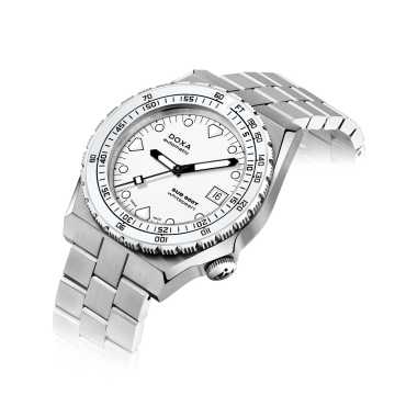 Foto Quadrante Orologio Doxa Sub 600T Whitepearl Stainless Steel Bracelet