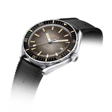 Foto Profilo Orologio Doxa Sharkhunter Sub 200 II Vintage Black Rubber