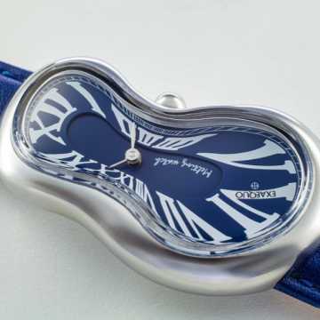 Foto Quadrane Orologio Exaequo Melting Silver Blue 0001.0004