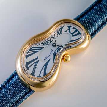 Foto Cassa Orologio Exaequo Melting Gold White Jeans