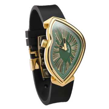 Foto Cassa Orologio Exaequo Revolve Acciaio Verde IP Oro