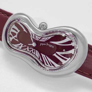Foto Cassa Orologio Exaequo Melting Silver Burgundt 0001.0006