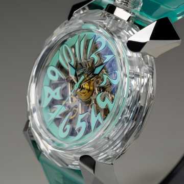 Foto Quadrante Orologio Gagà Milano Crystal Aquamarina 8060CY02SGSRTF0