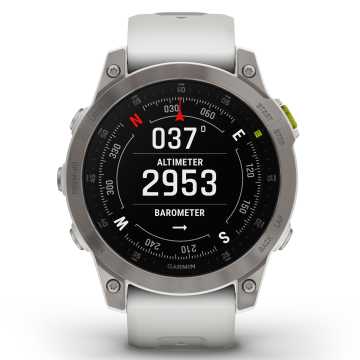 Foto Quadrante Altimetro Orologio Garmin Epix Sapphire White Titanium 010-02582-21
