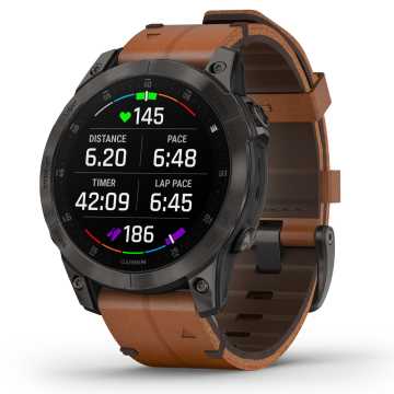 Foto Quadrante Sport Orologio Garmin Epix Sapphire Black Titanium 010-02582-30