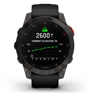 Foto Quadrante Altimetria Orologio Garmin Epix Sapphire Black Titanium 010-02582-11