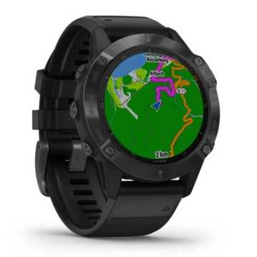 Foto Mappa Orologio Garmin Fenix 6 - Pro E Sapphire Edition Nero