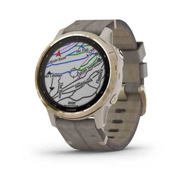 Foto Mappa Orologio Garmin Pro 6S Pro Solar Edition Light Gold