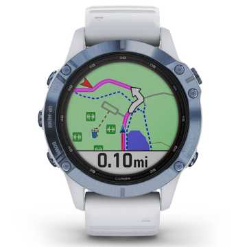 Foto Quadrante Mappa Orologio Garmin Fenix 6 Pro Mineral Blue