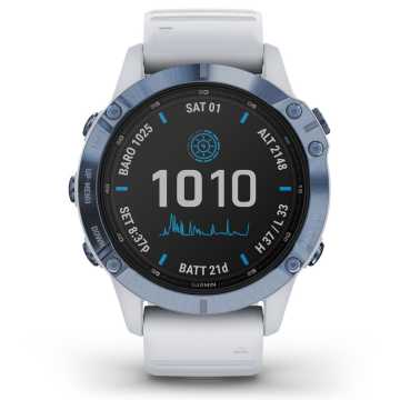 Foto Quadrante Orologio Garmin Fenix 6 Pro Mineral Blue
