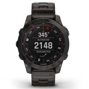 Foto Quadrante Altimetro Orologio Garmin Sapphire Carbon Grey 010-02540-39