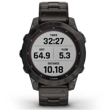 Foto Quadrante Timer Orologio Garmin Sapphire Carbon Grey 010-02540-39