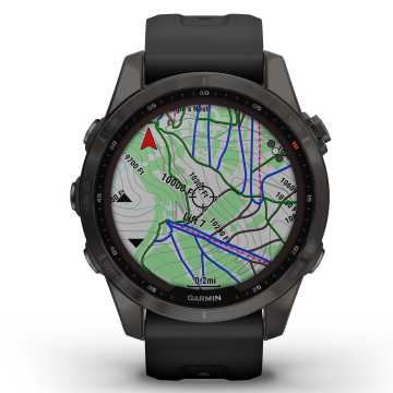 Foto Mappa Orologio Garmin Fenix 7S Solar Sapphire 010-02539-25