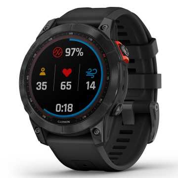 Foto Quadrante Salute Orologio Garmin Fenix 7 Slate Grey & Black 010-0250-11