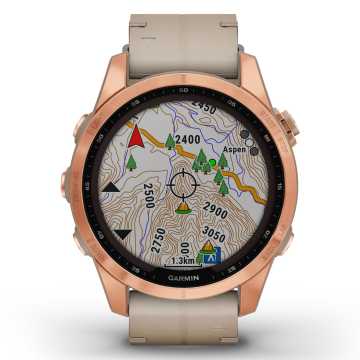 Foto Quadrante Mappa Orologio Garmin Fenix 7S Solar Sapphire 010-02539-35