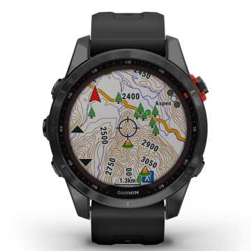 Foto Mappa Orologio Garmin Fenix 7S Solar Slate Gray Black 010-02539-13