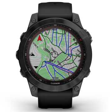 Foto Quadrante Mappa Orologio Garmin Sapphire Black 010-02540-35