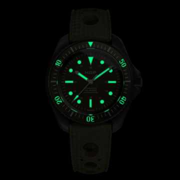 Foto Lume Orologio HGP Diver 200M Automatic Commando Verde Gomma