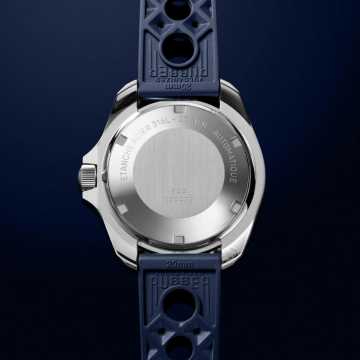 Foto Fondello Orologio HGP Subacqueo Automatico Diver 200 M Nero Blu Rubber