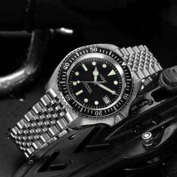 Foto Quadrante Orologio HGP Subacqueo Automatico Diver 200 M Blacl